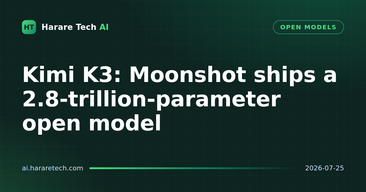 Kimi K3: Moonshot ships a 2.8-trillion-parameter open model