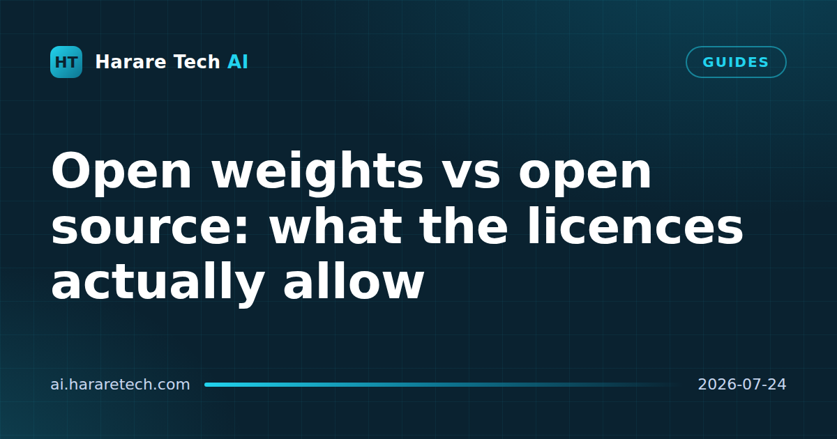 Open weights vs open source: what the licences actually allow