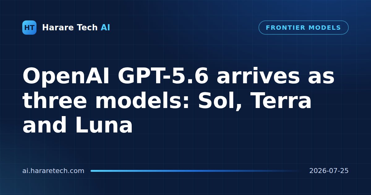 OpenAI GPT-5.6 arrives as three models: Sol, Terra and Luna
